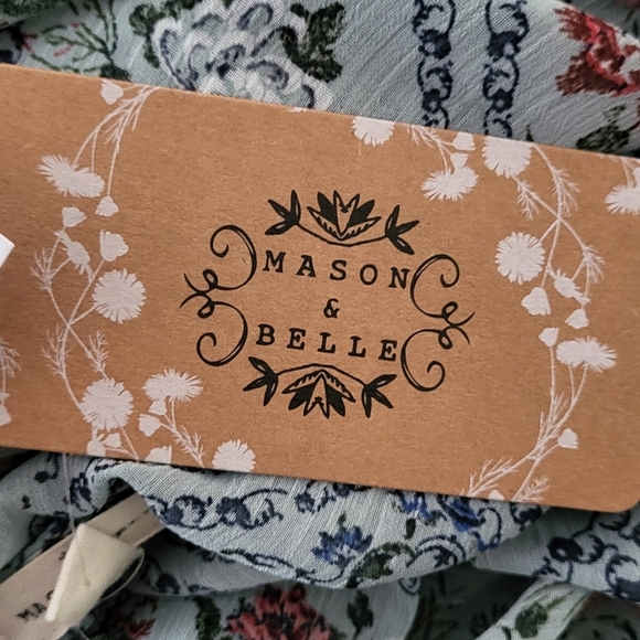 Mason & Belle Laria Crochet Trim Open Front Duster Top - Picture 7 of 11